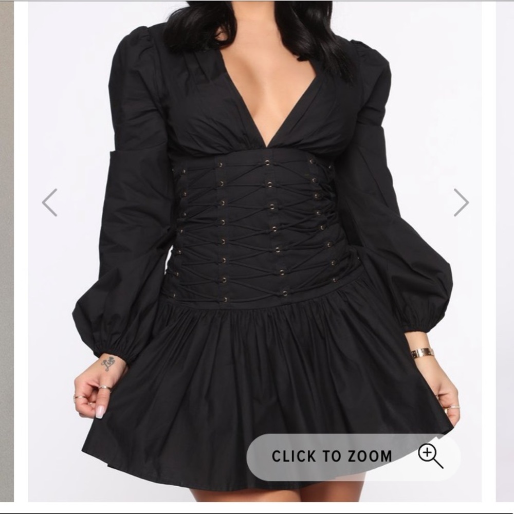 Black Mini ruffled dress